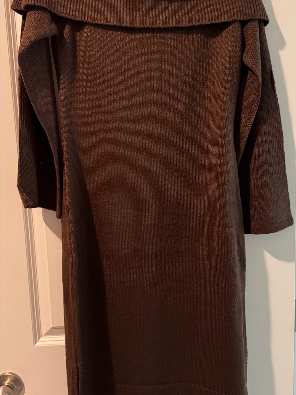 Women's Brown Knit Maxi Dress